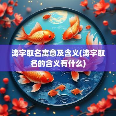 涛字取名寓意及含义(涛字取名的含义有什么)