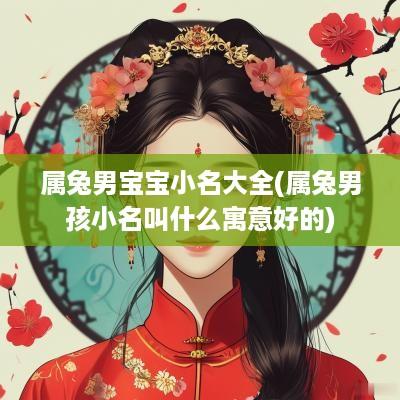 属兔男宝宝小名大全(属兔男孩小名叫什么寓意好的)