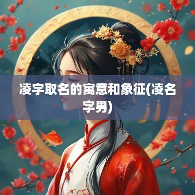 凌字取名的寓意和象征(凌名字男)