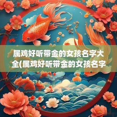 属鸡好听带金的女孩名字大全(属鸡好听带金的女孩名字有哪些)