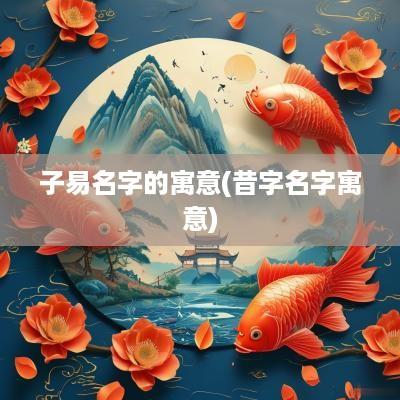 子易名字的寓意(昔字名字寓意)