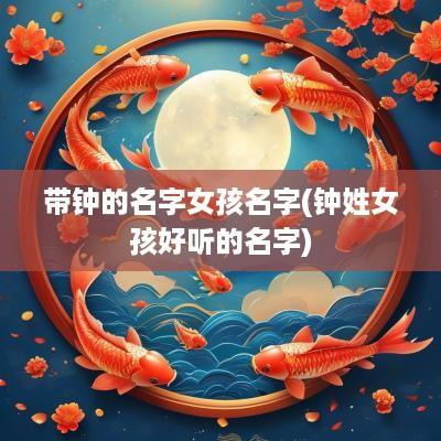 带钟的名字女孩名字(钟姓女孩好听的名字)