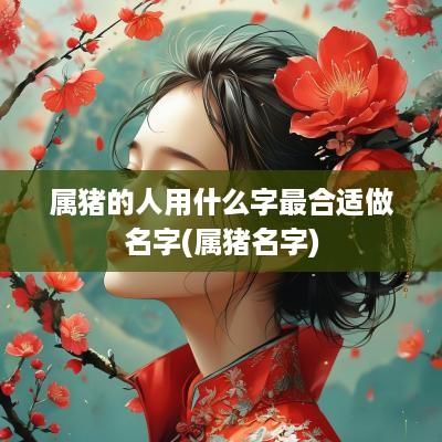 属猪的人用什么字最合适做名字(属猪名字)