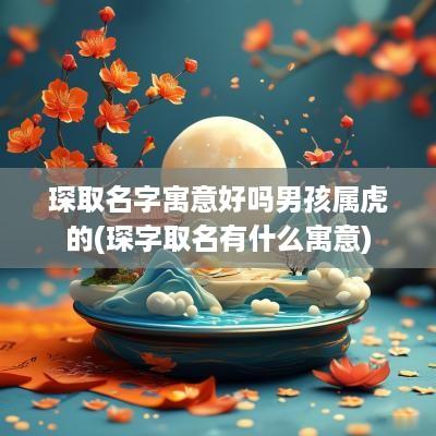琛取名字寓意好吗男孩属虎的(琛字取名有什么寓意)