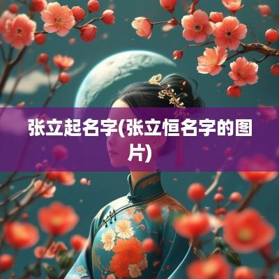 张立起名字(张立恒名字的图片)