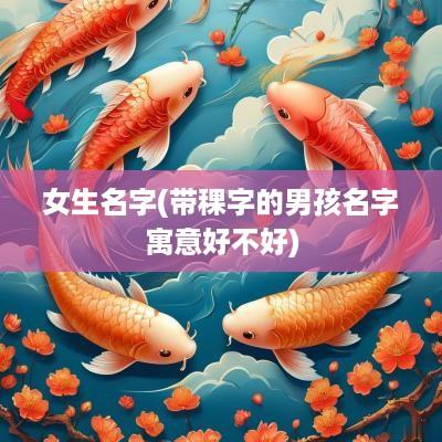 女生名字(带稞字的男孩名字寓意好不好)