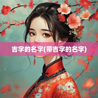 吉字的名字(带吉字的名字)