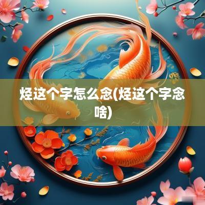 烃这个字怎么念(烃这个字念啥)