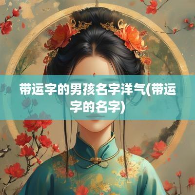 带运字的男孩名字洋气(带运字的名字)