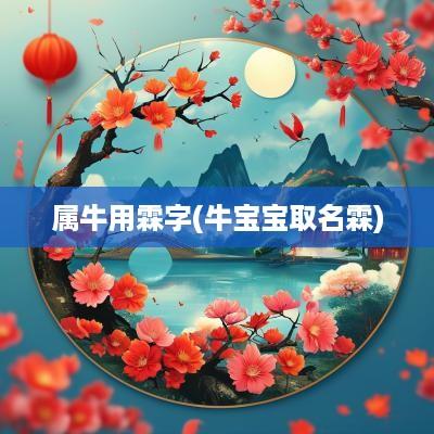 属牛用霖字(牛宝宝取名霖)