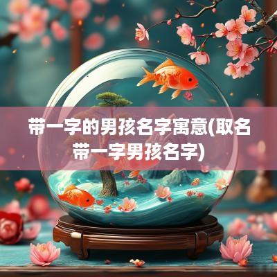 带一字的男孩名字寓意(取名带一字男孩名字)
