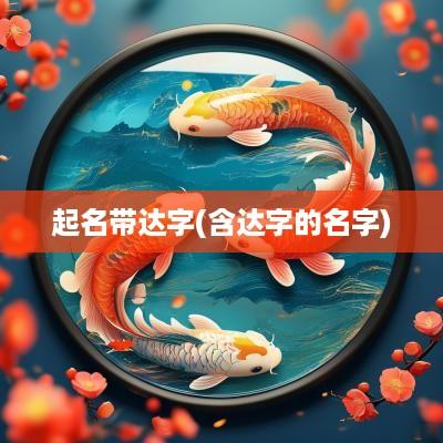 起名带达字(含达字的名字)