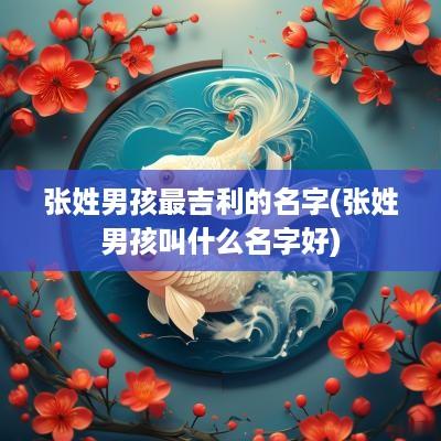 张姓男孩最吉利的名字(张姓男孩叫什么名字好)