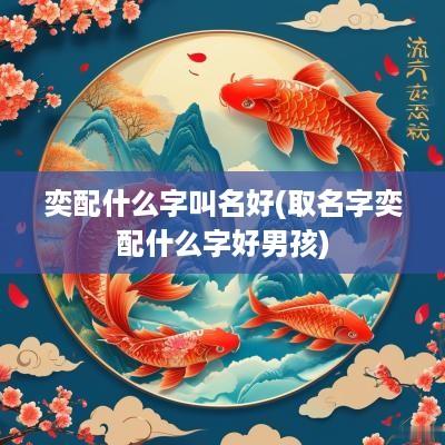 奕配什么字叫名好(取名字奕配什么字好男孩)