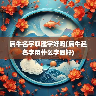 属牛名字取建字好吗(属牛起名字用什么字最好)