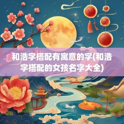 和浩字搭配有寓意的字(和浩字搭配的女孩名字大全)