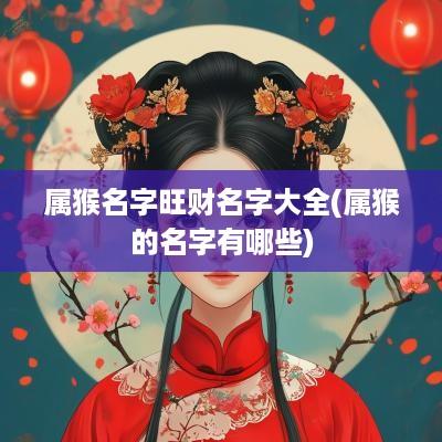 属猴名字旺财名字大全(属猴的名字有哪些)