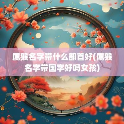 属猴名字带什么部首好(属猴名字带国字好吗女孩)