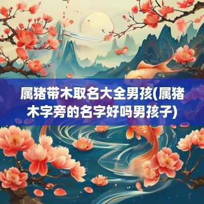 属猪带木取名大全男孩(属猪木字旁的名字好吗男孩子)