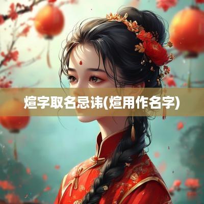 煊字取名忌讳(煊用作名字)