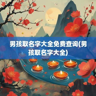 男孩取名字大全免费查询(男孩取名字大全)