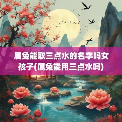 属兔能取三点水的名字吗女孩子(属兔能用三点水吗)