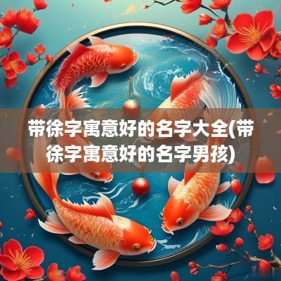 带徐字寓意好的名字大全(带徐字寓意好的名字男孩)