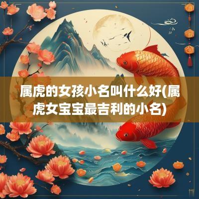 属虎的女孩小名叫什么好(属虎女宝宝最吉利的小名)
