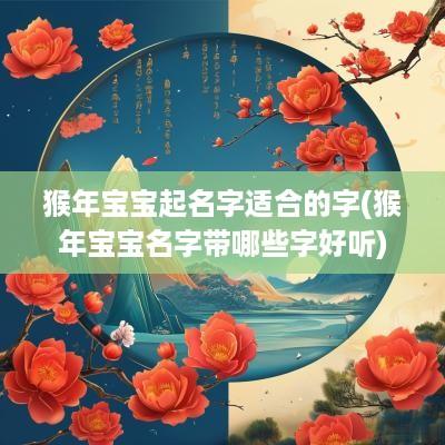 猴年宝宝起名字适合的字(猴年宝宝名字带哪些字好听)