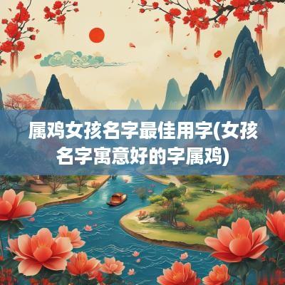 属鸡女孩名字最佳用字(女孩名字寓意好的字属鸡)