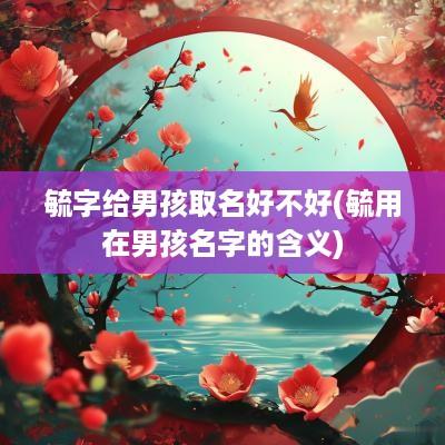 毓字给男孩取名好不好(毓用在男孩名字的含义)
