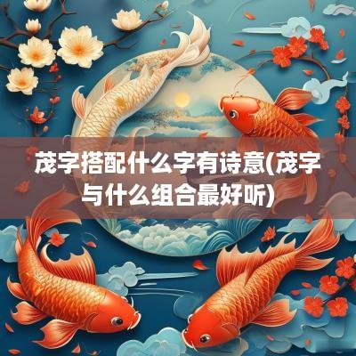 茂字搭配什么字有诗意(茂字与什么组合最好听)