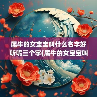 属牛的女宝宝叫什么名字好听呢三个字(属牛的女宝宝叫什么小名)