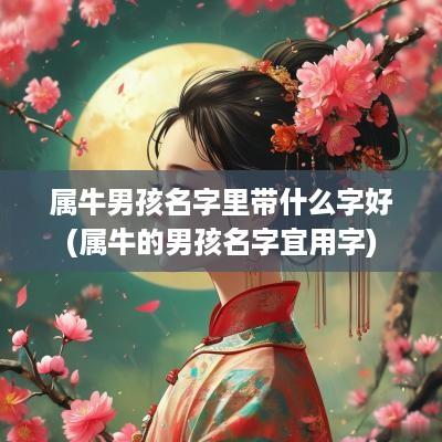 属牛男孩名字里带什么字好(属牛的男孩名字宜用字)