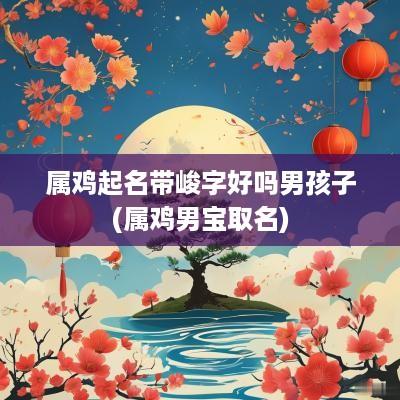 属鸡起名带峻字好吗男孩子(属鸡男宝取名)