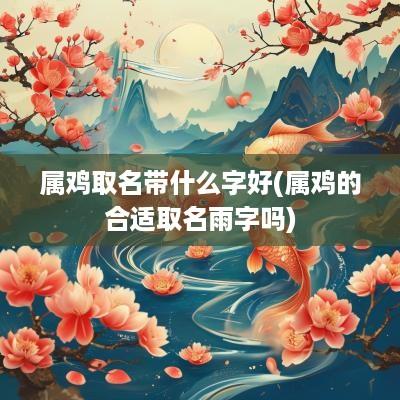 属鸡取名带什么字好(属鸡的合适取名雨字吗)