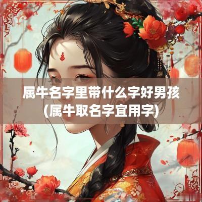 属牛名字里带什么字好男孩(属牛取名字宜用字)