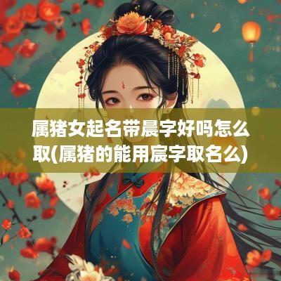 属猪女起名带晨字好吗怎么取(属猪的能用宸字取名么)