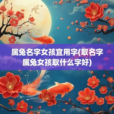 属兔名字女孩宜用字(取名字属兔女孩取什么字好)