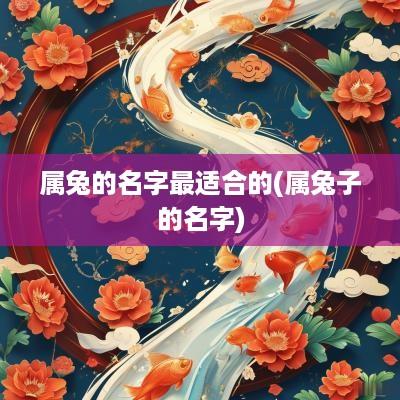 属兔的名字最适合的(属兔子的名字)