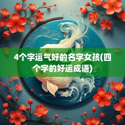 4个字运气好的名字女孩(四个字的好运成语) 4个字运气好的名字女孩(四个字的好运成语)