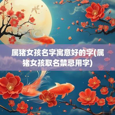 属猪女孩名字寓意好的字(属猪女孩取名禁忌用字) 属猪女孩名字寓意好的字(属猪女孩取名禁忌用字)