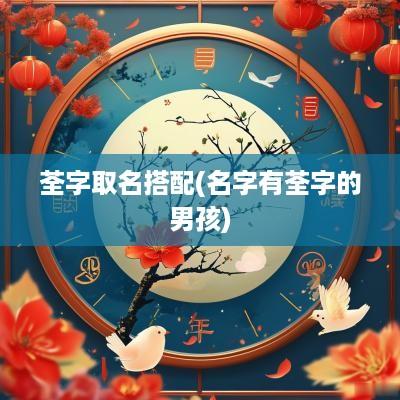荃字取名搭配(名字有荃字的男孩)