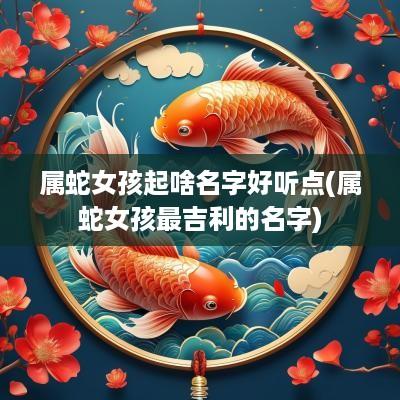 属蛇女孩起啥名字好听点(属蛇女孩最吉利的名字)