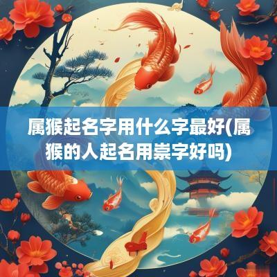 属猴起名字用什么字最好(属猴的人起名用崇字好吗)