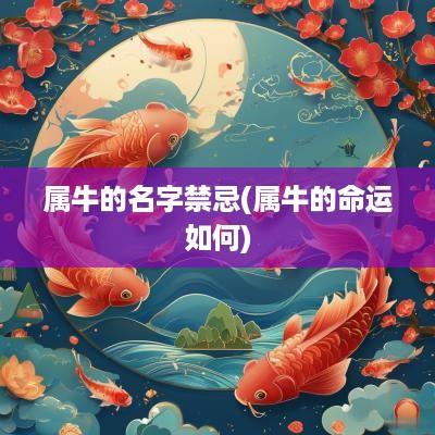 属牛的名字禁忌(属牛的命运如何)