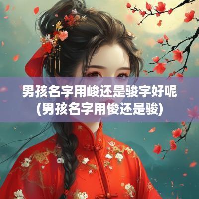 男孩名字用峻还是骏字好呢(男孩名字用俊还是骏)