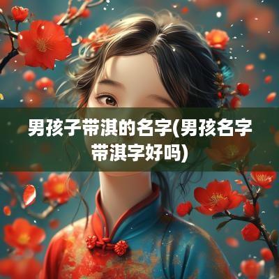 男孩子带淇的名字(男孩名字带淇字好吗)