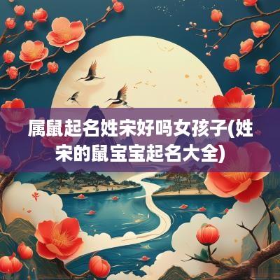 属鼠起名姓宋好吗女孩子(姓宋的鼠宝宝起名大全)