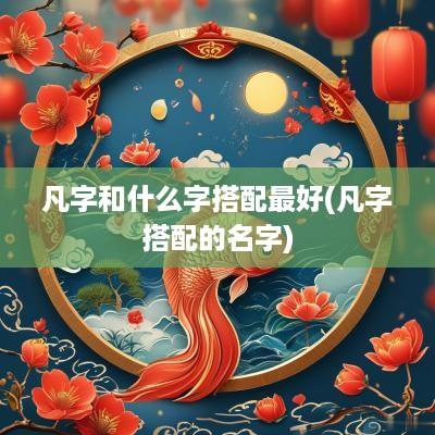 凡字和什么字搭配最好(凡字搭配的名字)